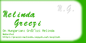 melinda greczi business card